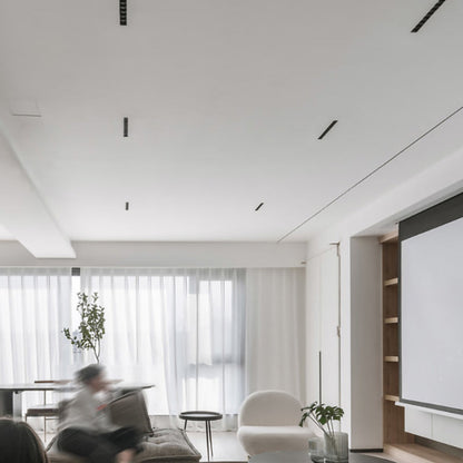 Minimalist Recessed Linear Smart LED Flush Mount Ceiling Light - Eye-Comfort With Anti-Glare Optical Design For Home Office