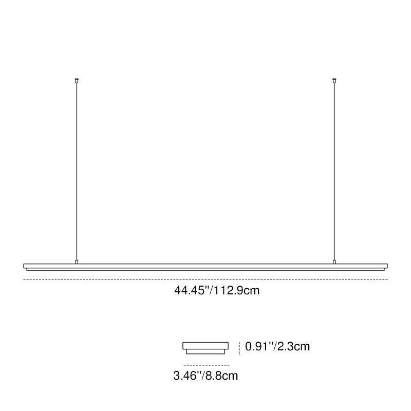 Rectangular LED Aluminum Eye-Caring Kids Study Pendant Light - Shadow-Free Piano-Grid Lighting For Study & Home Office