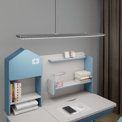 Rectangular LED Aluminum Eye-Caring Kids Study Pendant Light - Shadow-Free Piano-Grid Lighting For Study & Home Office
