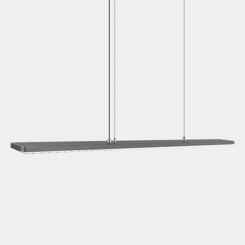 Rectangular LED Aluminum Eye-Caring Kids Study Pendant Light - Shadow-Free Piano-Grid Lighting For Study & Home Office