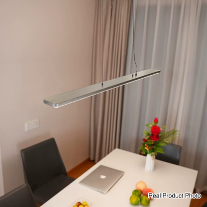 Rectangular LED Aluminum Eye-Caring Kids Study Pendant Light - Shadow-Free Piano-Grid Lighting For Study & Home Office
