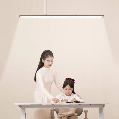 Rectangular LED Aluminum Eye-Caring Kids Study Pendant Light - Shadow-Free Piano-Grid Lighting For Study & Home Office