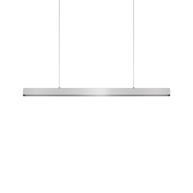 Industrial Magnetic Track Linear Pendant Light - Brushed Silver Aluminum LED Linear Lighting System For Office