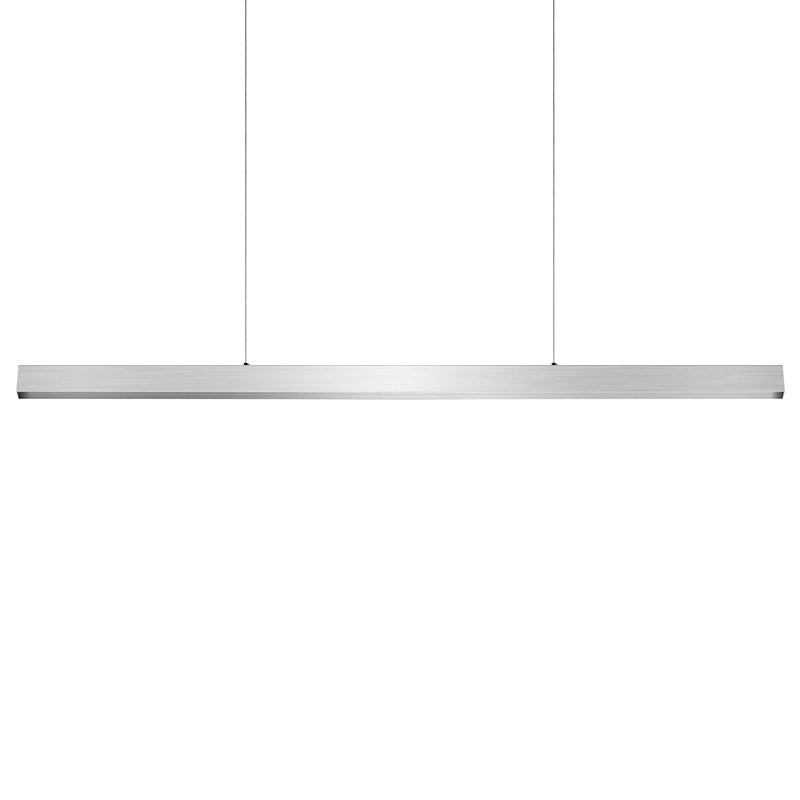 Industrial Magnetic Track Linear Pendant Light - Brushed Silver Aluminum LED Linear Lighting System For Office