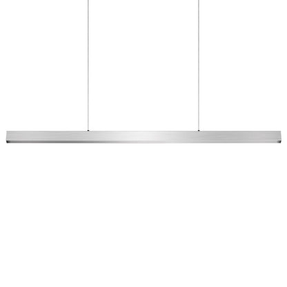 Industrial Magnetic Track Linear Pendant Light - Brushed Silver Aluminum LED Linear Lighting System For Office
