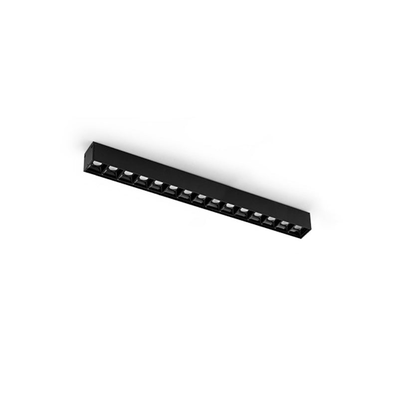 Industrial Magnetic Track Linear Pendant Light - Brushed Silver Aluminum LED Linear Lighting System For Office