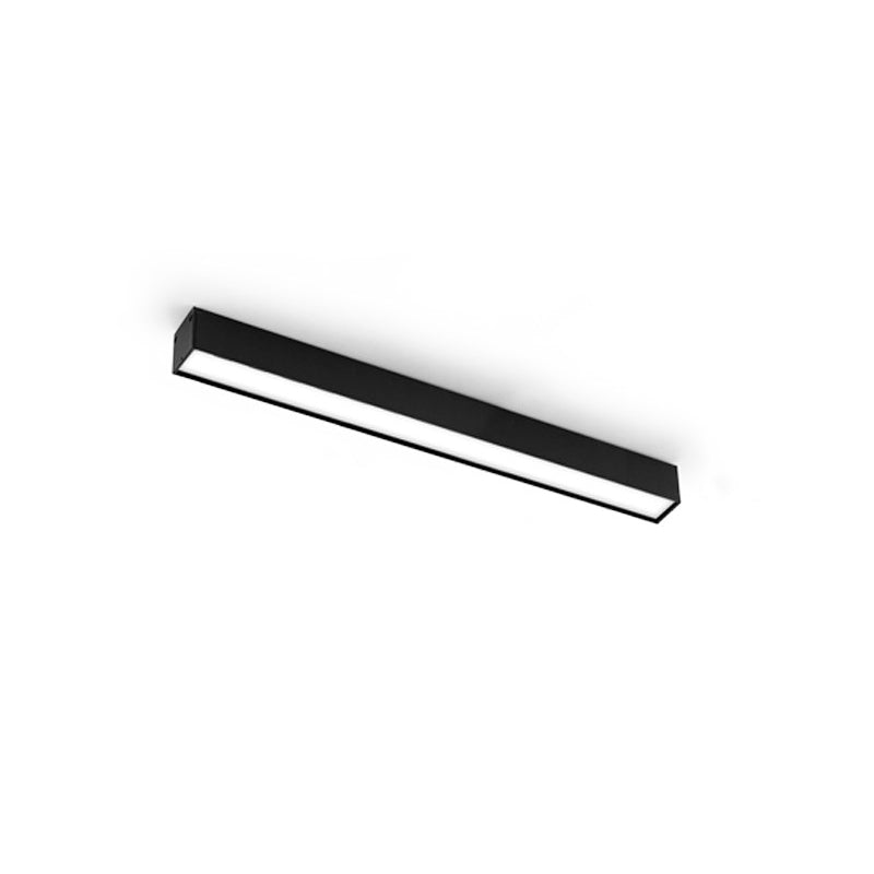 Industrial Magnetic Track Linear Pendant Light - Brushed Silver Aluminum LED Linear Lighting System For Office