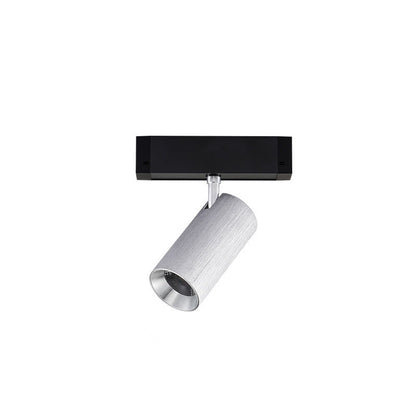 Industrial Magnetic Track Linear Pendant Light - Brushed Silver Aluminum LED Linear Lighting System For Office