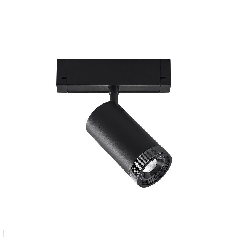 Industrial Magnetic Track Linear Pendant Light - Brushed Silver Aluminum LED Linear Lighting System For Office