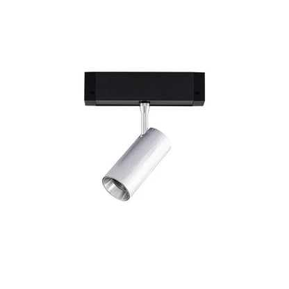 Industrial Magnetic Track Linear Pendant Light - Brushed Silver Aluminum LED Linear Lighting System For Office