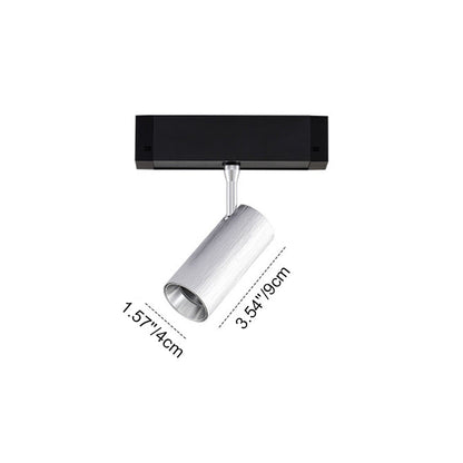 Industrial Magnetic Track Linear Pendant Light - Brushed Silver Aluminum LED Linear Lighting System For Office