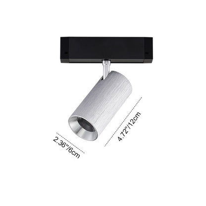 Industrial Magnetic Track Linear Pendant Light - Brushed Silver Aluminum LED Linear Lighting System For Office