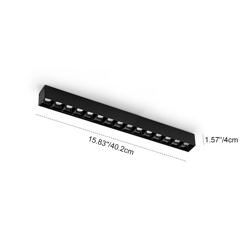 Industrial Magnetic Track Linear Pendant Light - Brushed Silver Aluminum LED Linear Lighting System For Office