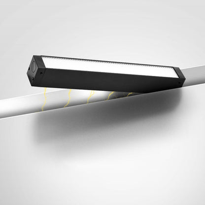 Industrial Magnetic Track Linear Pendant Light - Brushed Silver Aluminum LED Linear Lighting System For Office