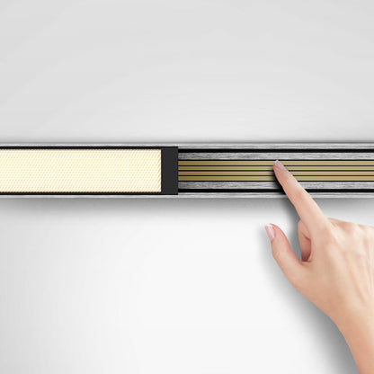 Industrial Magnetic Track Linear Pendant Light - Brushed Silver Aluminum LED Linear Lighting System For Office