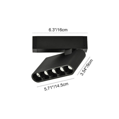 Industrial Magnetic Track Linear Pendant Light - Brushed Silver Aluminum LED Linear Lighting System For Office