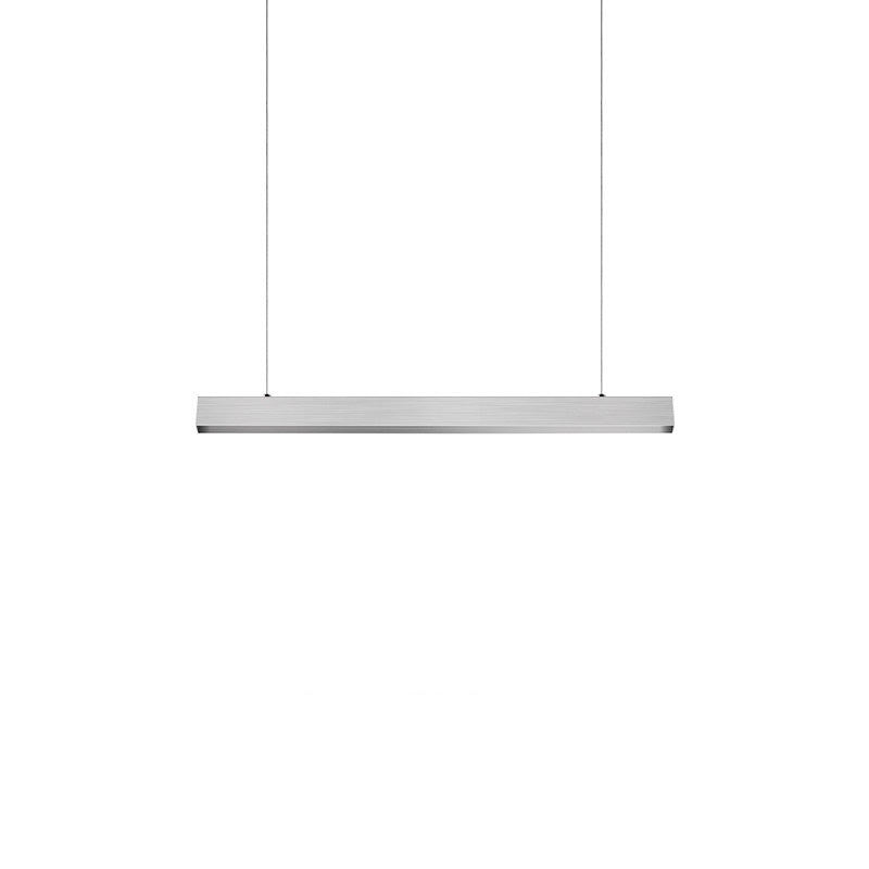 Industrial Magnetic Track Linear Pendant Light - Brushed Silver Aluminum LED Linear Lighting System For Office
