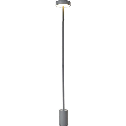 Contemporary Scandinavian Round Iron LED Standing Floor Lamp For Bedroom