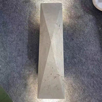 Modern Minimalist Outdoor Rectangular Yellow Travertine LED Wall Sconce Lamp for Garden