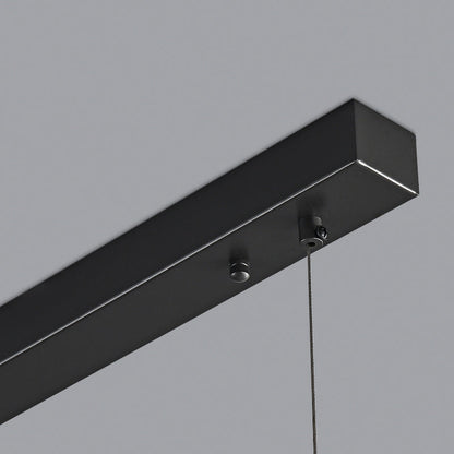 Modern Minimalist Rectangular All-Copper Resin LED Island Light Chandelier For Dining Room