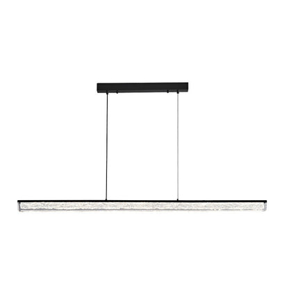 Modern Minimalist Rectangular All-Copper Resin LED Island Light Chandelier For Dining Room