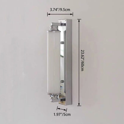 Modern Minimalist Cylindrical Iron Acrylic LED Wall Sconce Lamp For Bathroom