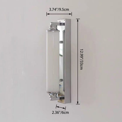 Modern Minimalist Cylindrical Iron Acrylic LED Wall Sconce Lamp For Bathroom