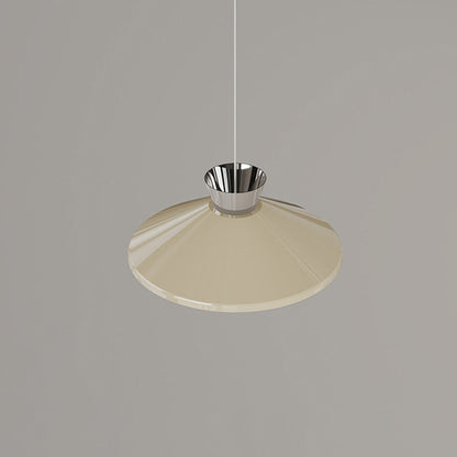 Modern Minimalist Cone Glass Iron 1-Light Pendant Light For Dining Room