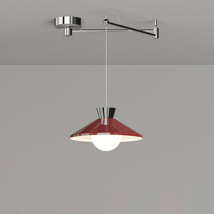 Modern Minimalist Cone Glass Iron 1-Light Pendant Light For Dining Room