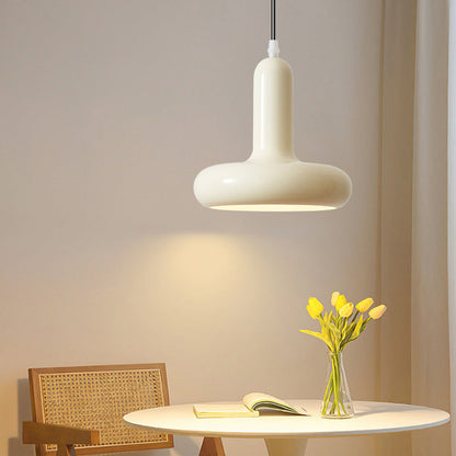 Modern Minimalist Inverted T-Shape Iron 1-Light Pendant Light For Bedroom