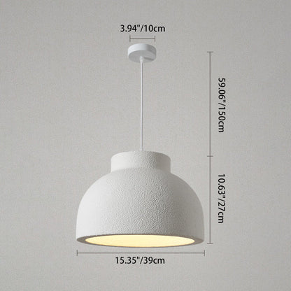 Modern Minimalist Bowl-Shaped Foam Plastic 1-Light Pendant Light For Dining Room