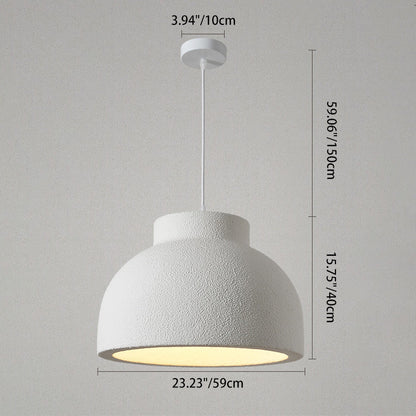 Modern Minimalist Bowl-Shaped Foam Plastic 1-Light Pendant Light For Dining Room