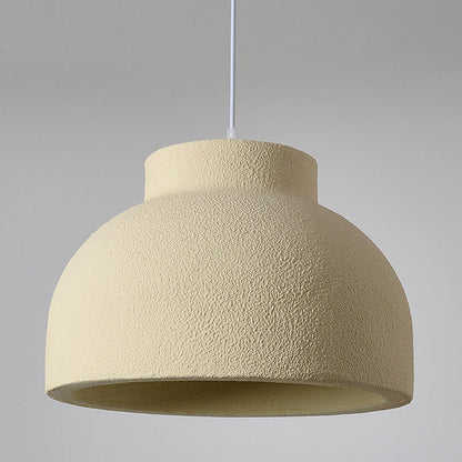 Modern Minimalist Bowl-Shaped Foam Plastic 1-Light Pendant Light For Dining Room