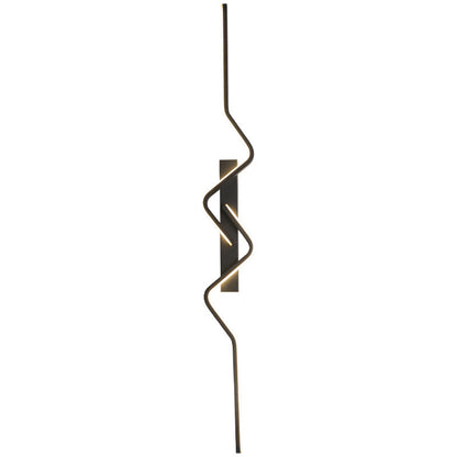 Modern Minimalist Vertical Irregular Wave Curve Aluminum PVC Iron Silicone LED Wall Scone Lamp For Bedroom