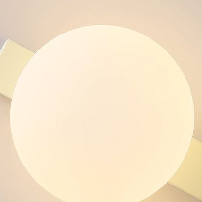 Modern Minimalist Rectangular Spherical Round Iron Glass 1-Light Wall Sconce Lamp For Bedroom