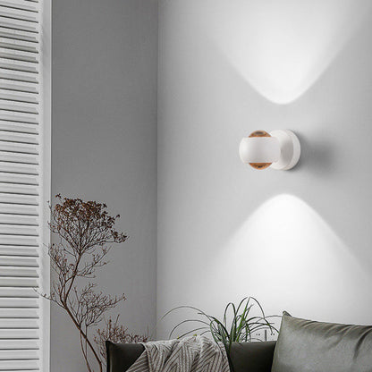 Modern Minimalist Spherical Round Aluminum Iron LED Wall Scone Lamp For Living Room