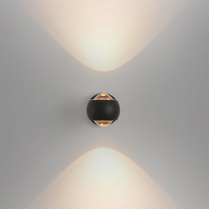 Modern Minimalist Spherical Round Aluminum Iron LED Wall Scone Lamp For Living Room