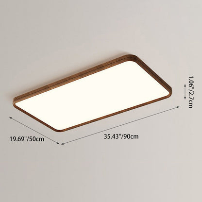 Modern Minimalist Round Rectangular Square Aluminum Acrylic LED Flush Mount Ceiling Light For Bedroom