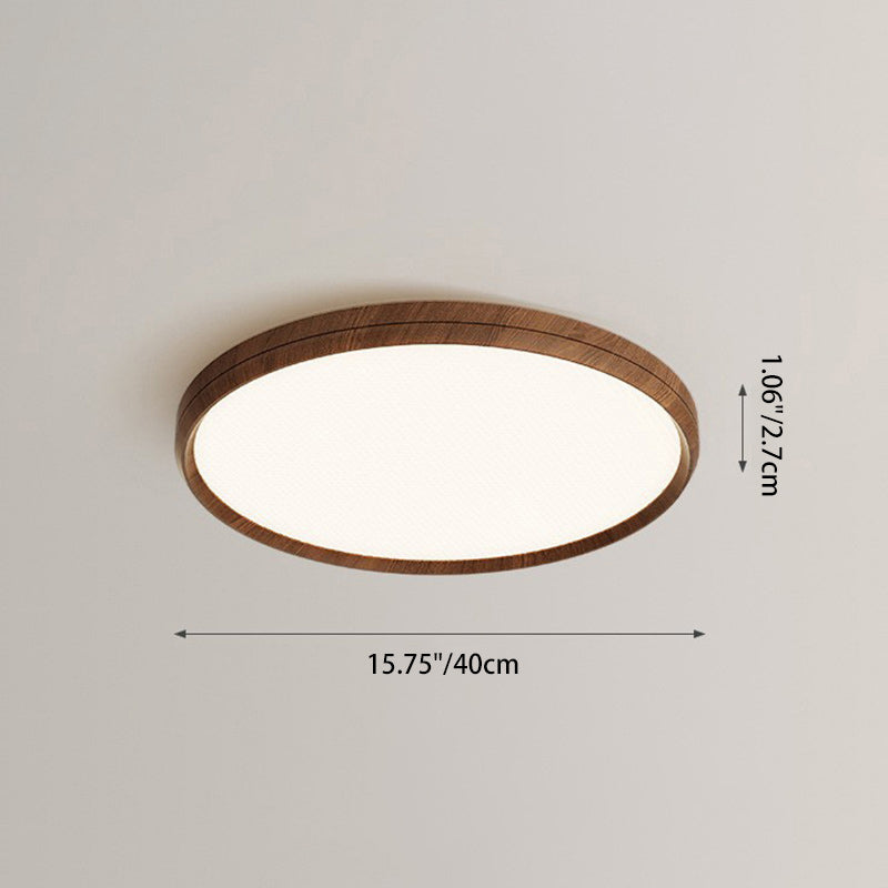 Modern Minimalist Round Rectangular Square Aluminum Acrylic LED Flush Mount Ceiling Light For Bedroom