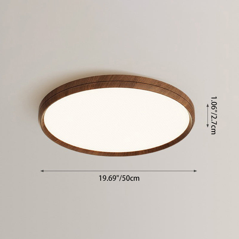 Modern Minimalist Round Rectangular Square Aluminum Acrylic LED Flush Mount Ceiling Light For Bedroom