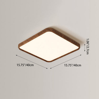 Modern Minimalist Round Rectangular Square Aluminum Acrylic LED Flush Mount Ceiling Light For Bedroom