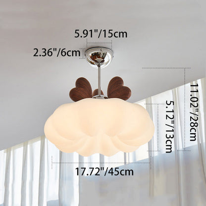 Contemporary Creative Pumpkin Heart-Shaped Iron Acrylic LED Semi-Flush Mount Ceiling Light For Bedroom