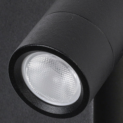 Modern Minimalist Round Cylindrical Aluminum Acrylic LED Wall Scone Lamp For Bedroom