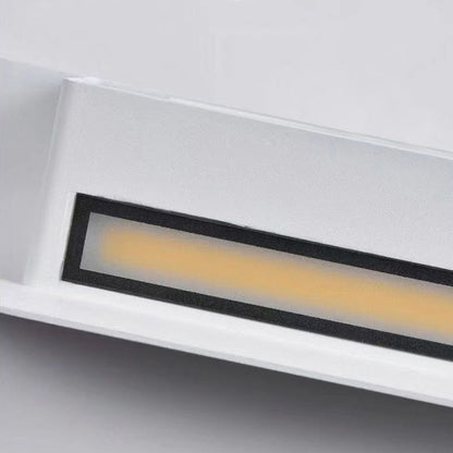 Modern Minimalist Waterproof Rectangle Aluminum Glass LED Wall Sconce Lamp For Outdoor Patio