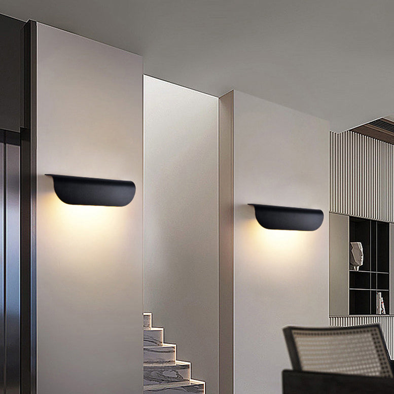 Modern Minimalist Waterproof Rectangle Aluminum Glass LED Wall Sconce Lamp For Outdoor Patio