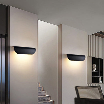 Modern Minimalist Waterproof Rectangle Aluminum Glass LED Wall Sconce Lamp For Outdoor Patio