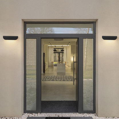 Modern Minimalist Waterproof Rectangle Aluminum Glass LED Wall Sconce Lamp For Outdoor Patio