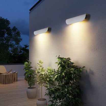 Modern Minimalist Waterproof Rectangle Aluminum Glass LED Wall Sconce Lamp For Outdoor Patio