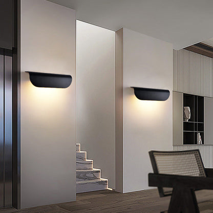 Modern Minimalist Waterproof Rectangle Aluminum Glass LED Wall Sconce Lamp For Outdoor Patio