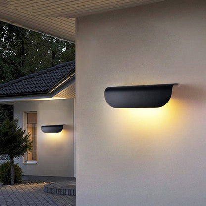 Modern Minimalist Waterproof Rectangle Aluminum Glass LED Wall Sconce Lamp For Outdoor Patio